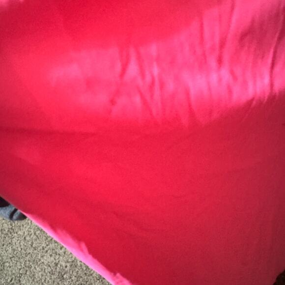 Vintage Neon Pink Nylon Robe Housecoat sz M Floral Embroidery Long MCM grandma - Picture 5 of 10